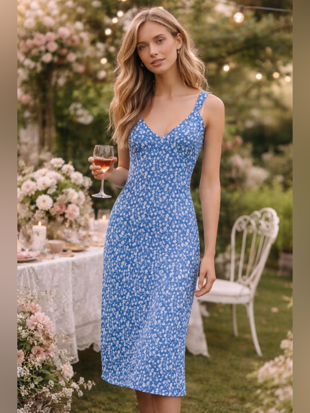 Reformation Floral Print Midi Dress | Romantic Cottagecore Slip Dress